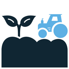 Agriculture icon vector for general farming concepts, crop cultivation, and food production. Ideal for representing rural life, harvest, and the agricultural industry.