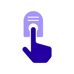 Icon a scan finger, isolated against a clean background.