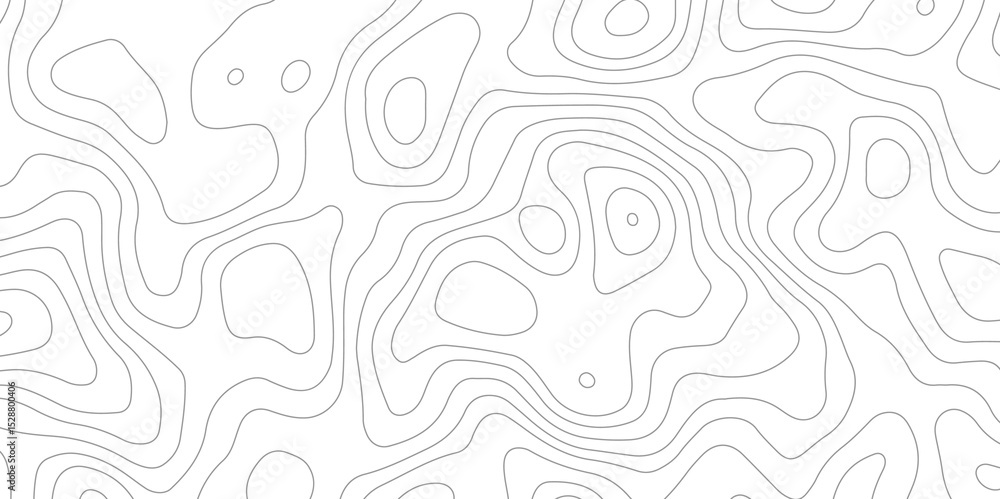Poster topographic map with contour lines and white background, ideal for surface design and geographical s