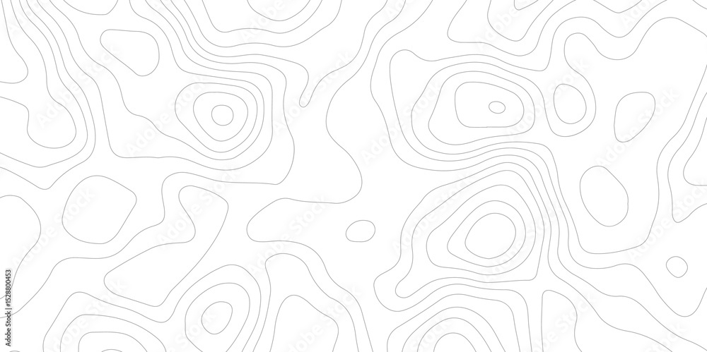 Poster topographic map with contour lines and white background, ideal for surface design and geographical s