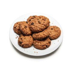chocolate chip cookies on a plate