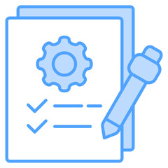 Fototapeta premium Procedure Blue Icon Element For Design