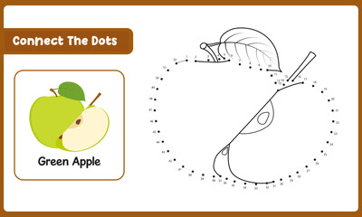 Step By Step Drawing Lessons For Kids. Green Apple Drawing Tutorial On How To Draw. Step By Step Image Repetition. Vector illustration