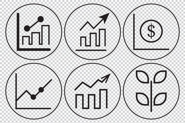 Success icon, vector set. Success line icon collection, Success and Growth line icon, progress, career icons, money icon. Vector illustration EPS 10