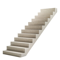 Architectural concept featuring a modern staircase crafted from speckled stone