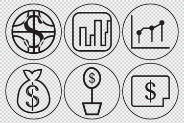 Growth, Success and Development Editable Stroke thin line icons. Icon includes Success, Growth, Progress, Checklist, Development, Focus. Stand top.Growth symbols collection. Vector illustration EPS 10