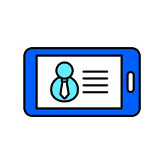 Icon a online identity, isolated against a clean background.