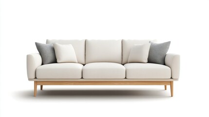 Modern cream colored couch