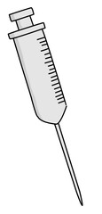 Simple illustration of a medical syringe