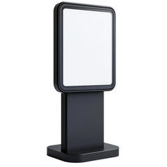 Modern Blank Advertising Billboard with Black Frame Ready for Customization
