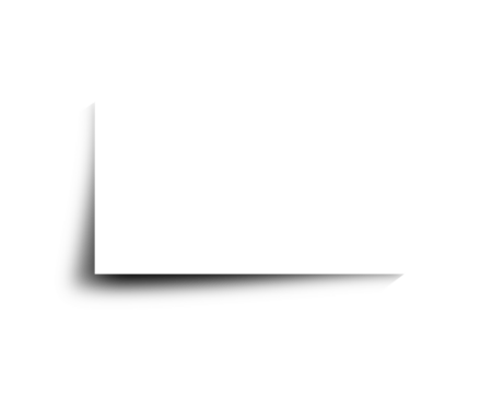 White post it with shadow on transparent background