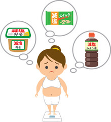 減塩が必要なダイエット中の女性