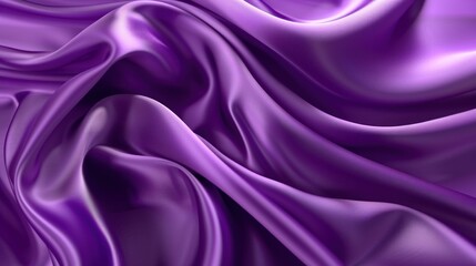 Purple silk fabric drapes in folds