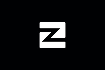 initial letter z Minimal awesome trendy professional logo design template on black background.  For your business. Vector sign.