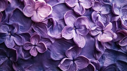 Lilac Flowers Textured Background