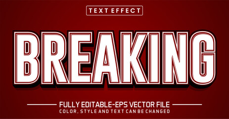 Breaking font Text effect editable