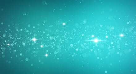 Bright Blue Sky with Sunlight Sparkles and Winter Glow