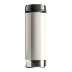 Sleek stainless steel thermos flask for hot and cold beverages concept
