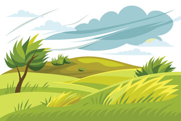 Obraz premium Windy grassland