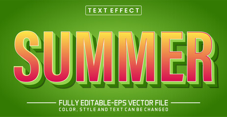 Summer font Text effect editable