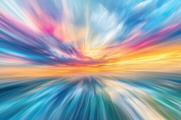 Colorful sunrise timelapse reveals vibrant hues over an expansive landscape, Colorful sunrise timelapse over an open landscape Versatile background or backdrop