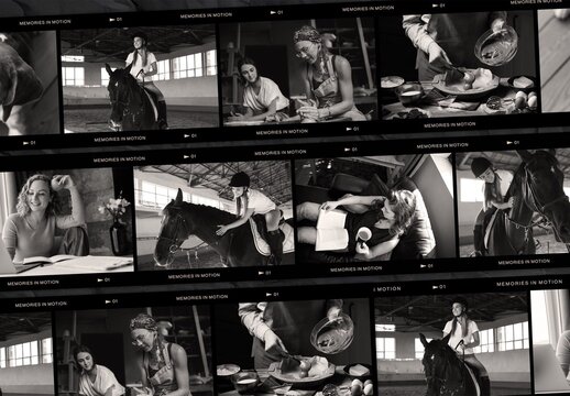 Film Strip Negative Photo Collage Template