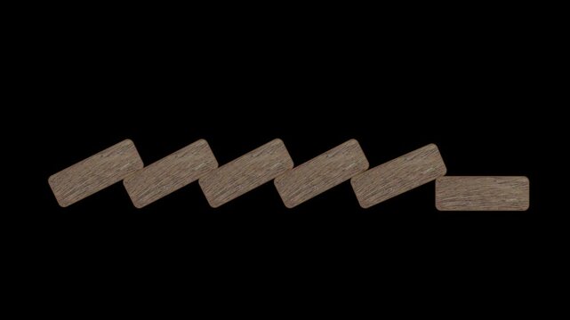 Domino Effect Falling Animation