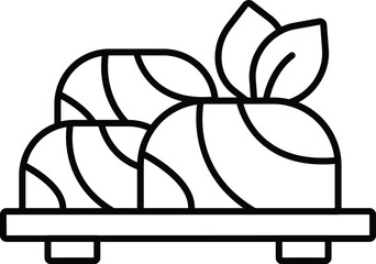 Black line food icon design