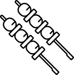 Black line food icon design