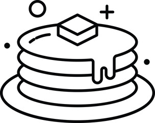 Black line food icon design