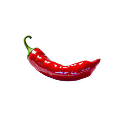 Close-up of a vibrant red chili pepper.