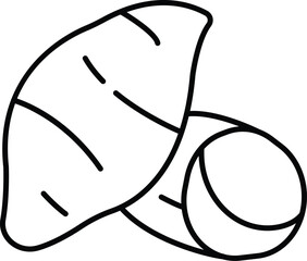 Black line food icon design