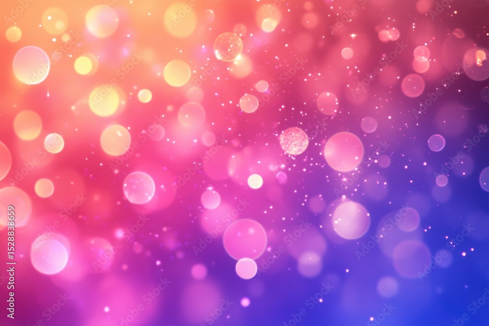 Poster Colorful abstract nature bokeh background creating a dreamy atmosphere with vibrant circular shapes, abstract nature bokeh background
