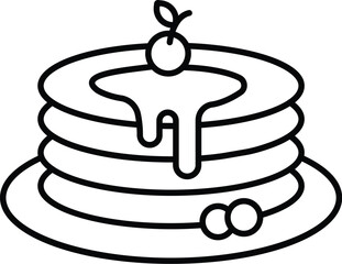 Black line food icon design