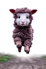 Obraz premium Cute lamb jumping