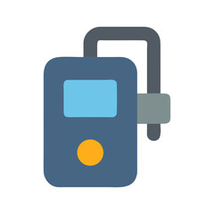Portable Gas Meter illustration Isolated with Data Output