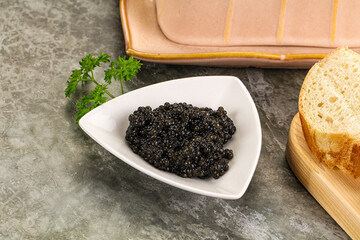 Luxury delicous strugeon black caviar