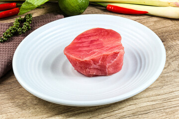 Raw fresh Tuna fush steak