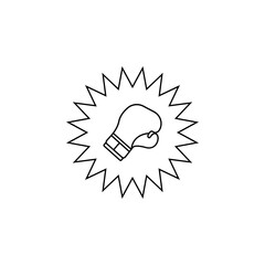 Illustration punch in boxing glove