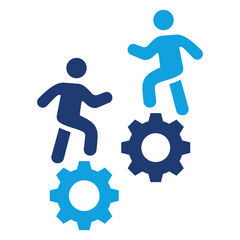 Shadowing Flat Blue Icon