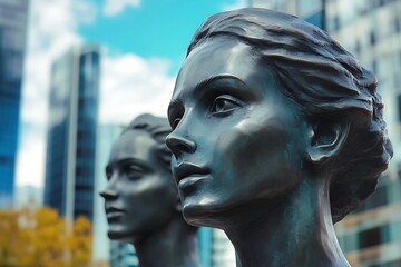 Empowering Tribute to Historic Women Leaders in Abstract Style