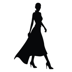 Woman in floral suit with green leaves vector illustration