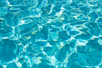 Background of water, surface blue swimming pool.
