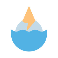 Fototapeta premium Renewable Energy Source illustration with Water Reflection Effect