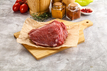 Raw beef piece for cooking