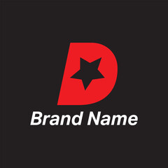 Vector logo design featuring a star icon for a business emblem. D star logo.