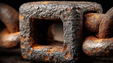 Rusty metal grid texture close-up