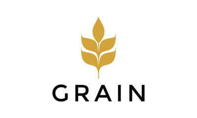 wheat, grain logo design vector icon template illustration