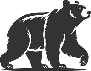 Cute bear animal vector drawing silhouette