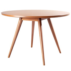 Round Wooden Dining Table: Mid-Century Modern Design
